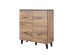 Chest of drawers LOTTA 110 (4D) woatan oak/black DIOMMI CAMA-LOTTA-KOMODA-110-4D-DWO/CZ