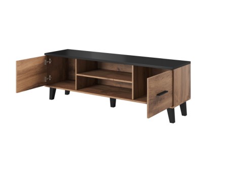 TV stand LOTTA 160 2D2K wonat oak/black DIOMMI CAMA-LOTTA-RTV-160-2D2K-DWO/CZ