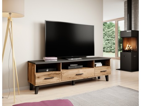 TV stand LOTTA 180 3s3K wotan oak/black DIOMMI CAMA-LOTTA-RTV-180-3S3K-DWO/CZ