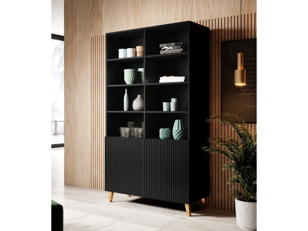 PAFOS Standing bookcase black/black DIOMMI CAMA-PAFOS-REGAL-CZ/CZ PAFOS Standing bookcase black/black DIOMMI CAMA-PAFOS-REGAL-CZ/CZ