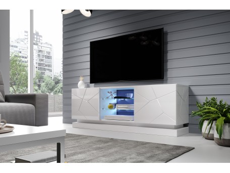 TV stand QIU 160 white DIOMMI CAMA-QIU-160-RTV-BIP