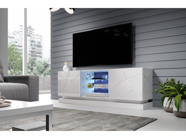 TV stand QIU 160 white DIOMMI CAMA-QIU-160-RTV-BIP