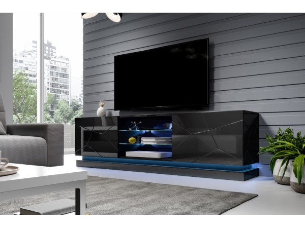 TV stand QIU 200 black DIOMMI CAMA-QIU-200-RTV-CZ