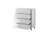 chest of drwewr KOM4S  REJA white gloss/white gloss DIOMMI CAMA-REJA-KOM4S-BI/BI