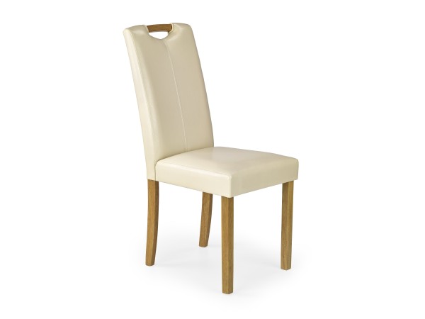 CARO chair, color: beech / cream DIOMMI V-CH-CARO-KR-KREMOWY