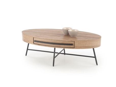 CAROLINA c.table, golden oak / black DIOMMI V-CH-CAROLINA-LAW