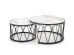 FORMOSA set of 2 coffee tables, white marble DIOMMI V-CH-FORMOSA-LAW