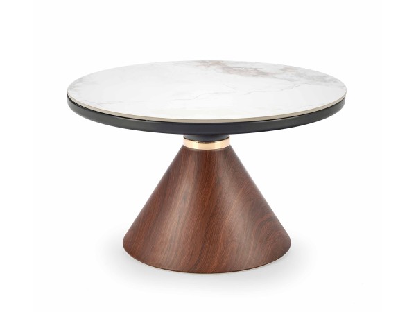 GENESIS coffee table, white marble / walnut / gold DIOMMI V-CH-GENESIS-LAW