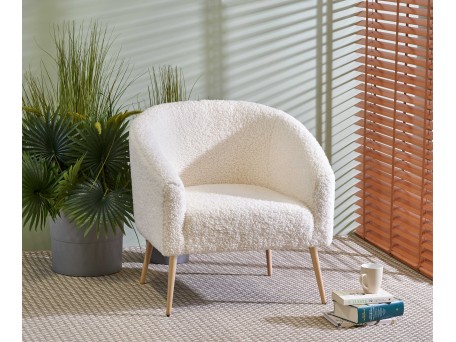 GRIFON 2 leisure armchair cream / natural DIOMMI V-CH-GRIFON_2-FOT-KREMOWY