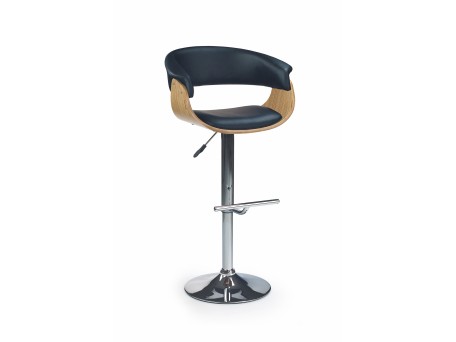 H45 bar stool color: light oak/black DIOMMI V-CH-H/45-J.DĄB-CZARNY