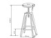 H/64 bar stool DIOMMI V-CH-H/64