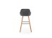 H93 bar stool, color: dark grey DIOMMI V-CH-H/93-C.POPIEL
