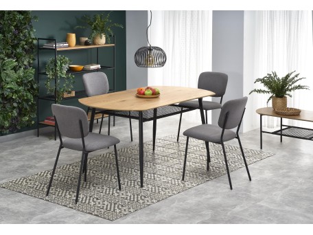 JACKSON table, color: top - golden oak, legs - black DIOMMI V-CH-JACKSON-ST