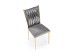 K436 chair color: grey / gold DIOMMI V-CH-K/436-KR-POPIELATY/ZŁOTY