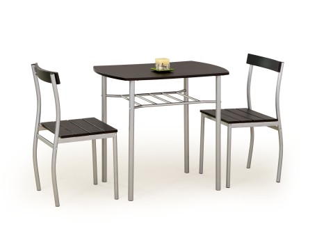 LANCE table + 2 chairs color: wenge DIOMMI V-CH-LANCE-ZESTAW-WENGE