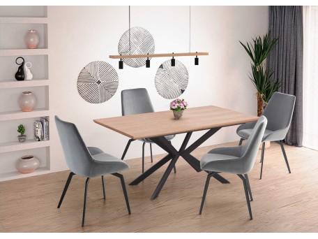 LEGARTO table natural oak/black DIOMMI V-CH-LEGARTO-ST