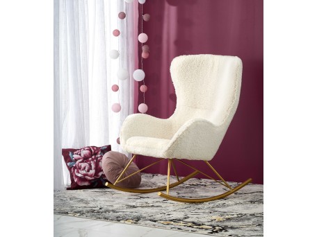 LIBERTO leisure armchair cream / gold DIOMMI V-CH-LIBERTO-FOT-KREMOWY