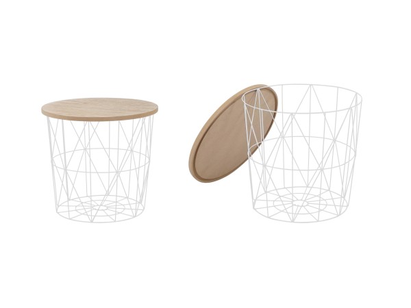 MARIFFA c. table, color: natural / white DIOMMI V-CH-MARIFFA-LAW-BIAŁY/NATURALNY