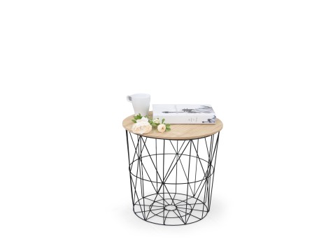 MARIFFA c. table, color: natural / black DIOMMI V-CH-MARIFFA-LAW-CZARNY/NATURALNY