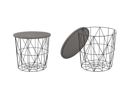 MARIFFA c. table, color: grey / black DIOMMI V-CH-MARIFFA-LAW-CZARNY/POPIELATY