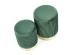 MONTY set of two stools: color: dark green DIOMMI V-CH-MONTY-PUFA-C.ZIELONY