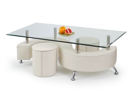 NINA 3 H coffee table color: white DIOMMI V-CH-NINA_3_H-LAW-BIAŁY