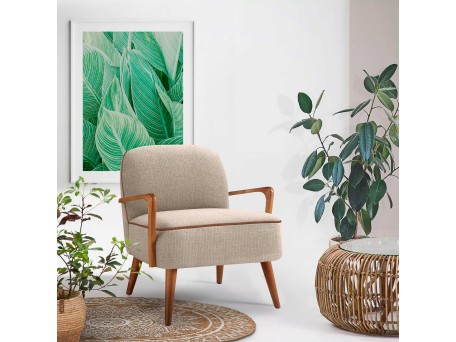 PASTORE leisure armchair  light beige / light walnut DIOMMI V-CH-PASTORE-FOT