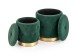 POLLY set of two stools, color: dark green DIOMMI V-CH-POLLY-PUFA-C.ZIELONY