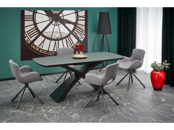 SILVESTRO table dark grey, leg black DIOMMI V-CH-SILVESTRO-ST
