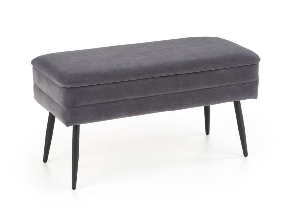 VELVA bench color: grey/black DIOMMI V-CH-VELVA-POPIEL/CZARNY