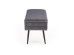 VELVA bench color: grey/black DIOMMI V-CH-VELVA-POPIEL/CZARNY