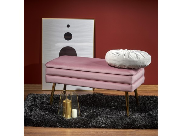 VELVA bench color: pink/gold DIOMMI V-CH-VELVA-RÓŻOWY/ZŁOTY