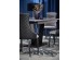 VINSTON extension table, color: top - dark grey / black, legs - black DIOMMI V-CH-VINSTON-ST