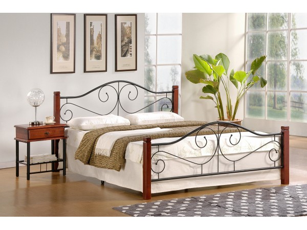 VIOLETTA 120 bed DIOMMI V-CH-VIOLETTA_120-LOZ-CZEREŚNIA_ANT.