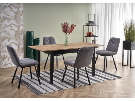 GREG table, color: wotan oak/black DIOMMI V-PL-GREG-ST