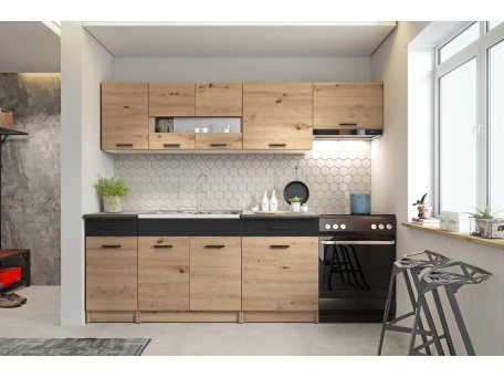 Κουζίνα ALINA 240 -  ΔΡΥΣ/ΜΑΥΡΟ ΜΑΤ DIOMMI V-PL-K-ALINA 240-ARTISAN/CZARNY