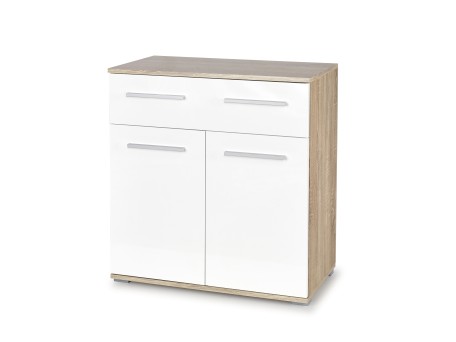 LIMA KM-1 chest, color: sonoma oak / white DIOMMI V-PL-LIMA-KM1-BIAŁY/SONOMA