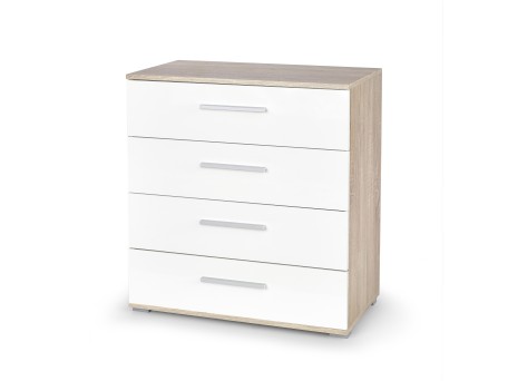 LIMA KM-3 chest, color: sonoma oak / white DIOMMI V-PL-LIMA-KM3-BIAŁY/SONOMA