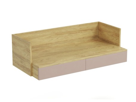 MOBIUS office desk 2S color: hikora oak/white DIOMMI V-PL-MOBIUS-BIURKO_2S-ANT.RÓŻ