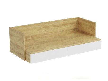 MOBIUS office desk 2S color: hikora oak/white DIOMMI V-PL-MOBIUS-BIURKO_2S-BIEL