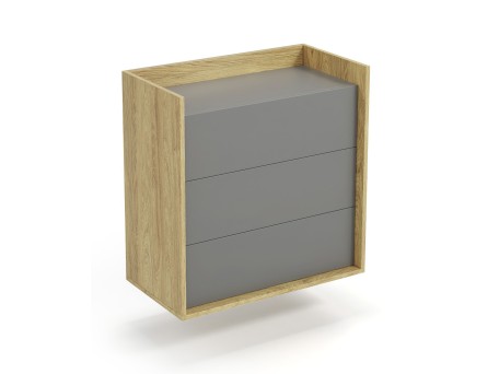 MOBIUS chest 3S color: hikora oak/grey DIOMMI V-PL-MOBIUS-KOMODA_3S-SZARY