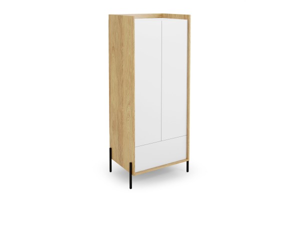 MOBIUS cabinet 2D color: hikora oak/alpine white DIOMMI V-PL-MOBIUS-SZAFA_2D-BIEL