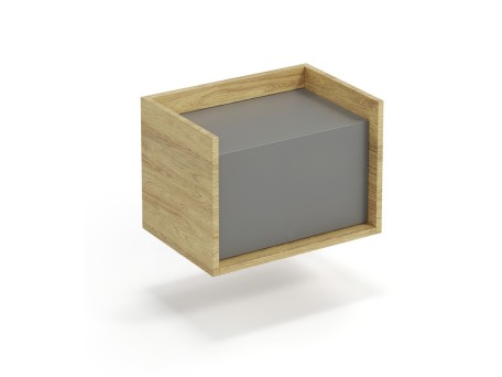 MOBIUS low cabinet 1D color: hikora oak/grey DIOMMI V-PL-MOBIUS-SZAFKA NISKA_1D-SZARY