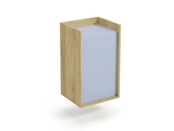 MOBIUS cabinet 1D color: hikora oak/light blue DIOMMI V-PL-MOBIUS-SZAFKA_1D-NIEBIESKI