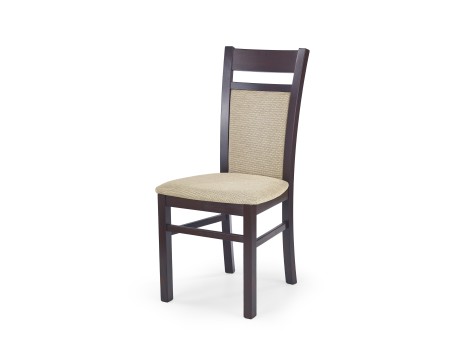 GERARD2 chair dark walnut / Torent Beige DIOMMI V-PL-N-GERARD2-C.ORZECH-T.BEIGE