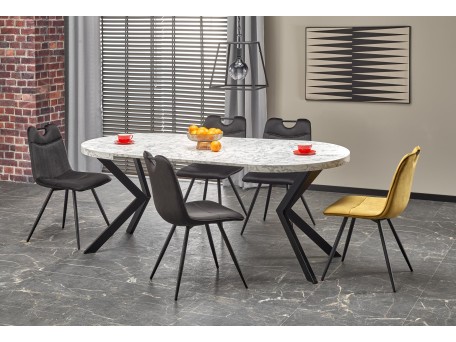 PERONI table white marble/white DIOMMI V-PL-PERONI-ST-MARMUR/CZARNY