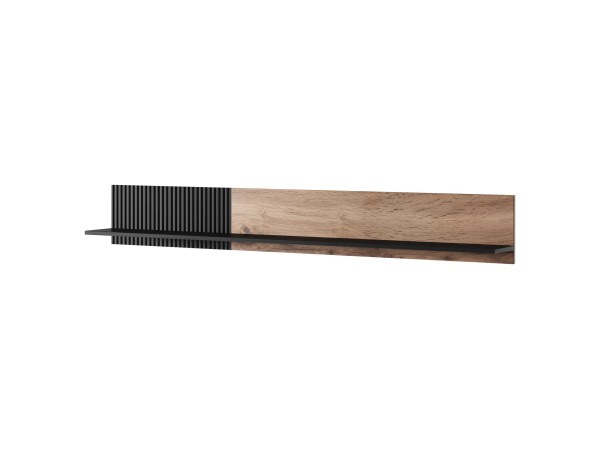 RANDOM P-2 hanging shelf, color: wotan oak/black DIOMMI V-PL-RANDOM-P-2