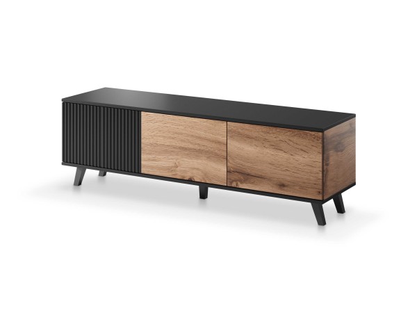 RANDOM RTV-1 TV-stand, color: wotan oak/black DIOMMI V-PL-RANDOM-RTV-1