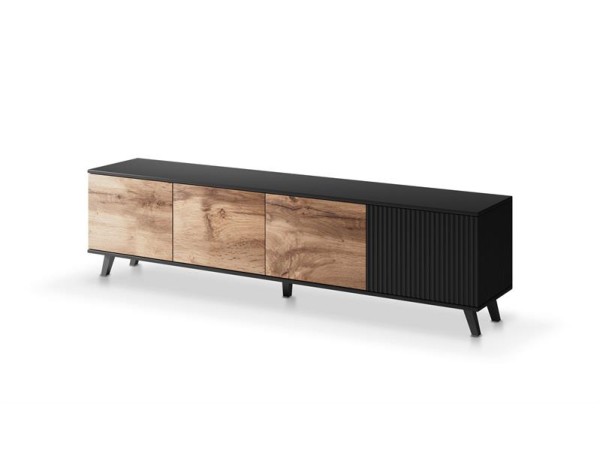 RANDOM RTV-3 TV-stand, color: wotan oak/black DIOMMI V-PL-RANDOM-RTV-3