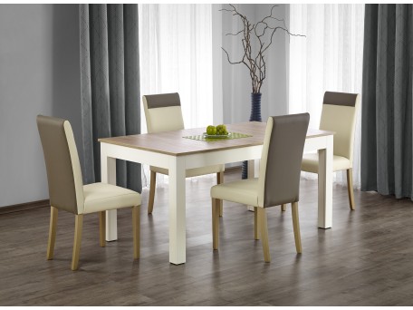 SEWERYN 160/300 cm extension table color: sonoma oak / white DIOMMI V-PL-SEWERYN-ST-SONOMA/BIAŁY